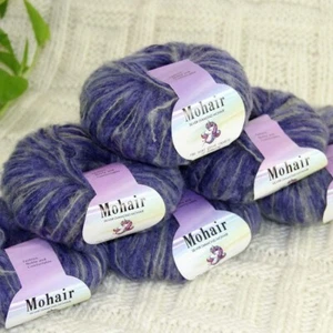 Sale New 6BallsX25g Luxury Soft Mohair Lace Rug Shawl Blankets Crochet Yarn 47 - Picture 1 of 12