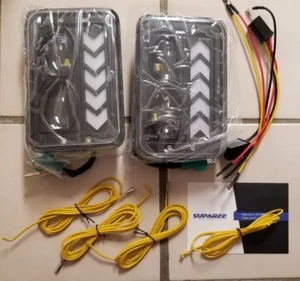 Suparee 2 4x6 inch LED Headlight Hi/Low Beam Halo DRL Turn Signal Rectangular R - Picture 1 of 3