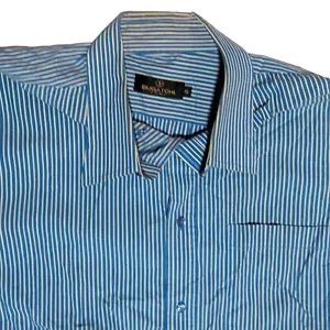 Camisa para hombre Bugatchi con botones manga larga azul blanca amarilla XL - Imagen 1 de 10