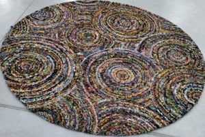 MULTI 6' X 6' Round Back Stain Rug, Reduced Price 1172727800 NAN514A-6R - Picture 1 of 4