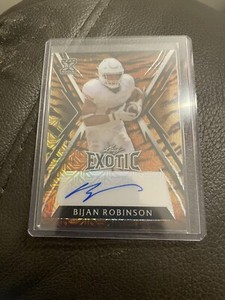 2023 Leaf Exotic Football Bijan Robinson Auto #5/8 Rookie Tiger Mojo Prizm MINT