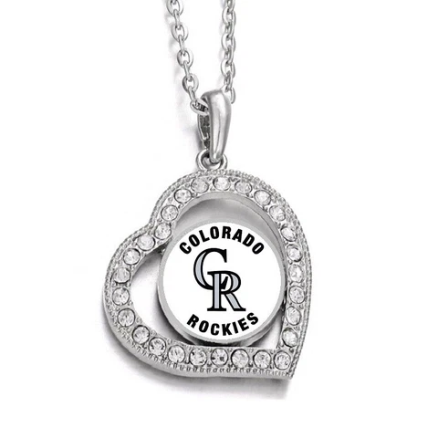 Colorado Rockies Womens Sterling Silver Heart Necklace With Pendant Jewelry D19 Cover
