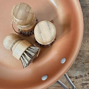 3 Stück natürliche Kokos Palmenfaser Topfschrubber - Bild 1 von 4