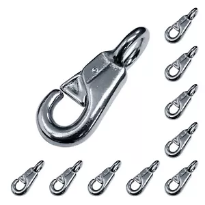 10 PCS 1" Forged Zinc Plated Bull Nose Snap Hook 1" Tie Down Webbing - Picture 1 of 7