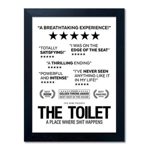 Black and White Bathroom Rules Wall Art Bathroom Pictures Quote Wall Decor - Picture 1 of 9