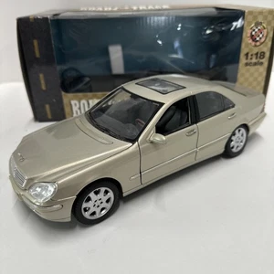 1/18 Maisto Road & Track 1998 Mercedes-Benz S-Klasse Lightgold mit Box - Bild 1 von 19