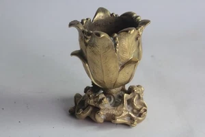 Petit Vase bronze Fleur Art nouveau (72050) - Picture 1 of 5