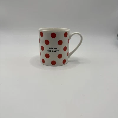 Kate Spade Lenox NY Chic Speak "LIFE OF THE PARTY" 10 oz.  Taza de café Foto 1 de 4