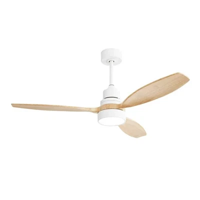 POPFAN 52 Inch Ceiling Fan with Lights Remote Control, Reversible DC Motor White - Image 1 of 4