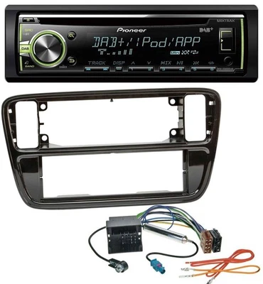 Pioneer DAB USB MP3 AUX CD Autoradio für VW Up AA AAN 2011-2016 piano black - Bild 1 von 4