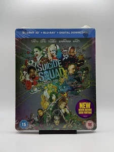 Suicide Squad NEW & SEALED 3D/2D Limited Edition Blu-ray Steelbook Discontinued - Picture 1 of 2