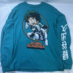 My Hero Academy Blue Long Sleeve Shirt Size Medium - Picture 1 of 8