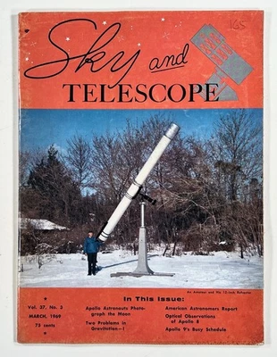 1969 Mar SKY & TELESCOPE Apollo astronauts APOLLO 9 PREP gravitational problems  - Image 1 of 4