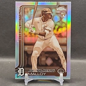 Justyn-Henry Malloy Rookie RC REFRACTOR SEPIA 2025 Topps Cromo #224 Tigres - Imagen 1 de 3