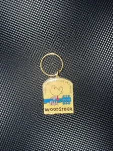 Vintage Warner Bros 1989 Woodstock Schlüsselanhänger Gitarre Vogel Musik Festival Retro - Bild 1 von 2