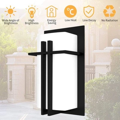 Stainless Steel Waterproof Bulkhead Lights Matte Black +PC Shade WEATHER & RUST - Image 1 of 4