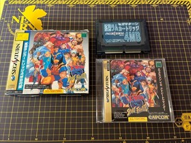X-Men vs Street Fighter Sega Saturn w/ 4MB RAM Cart Tested Japan Boxed RARE