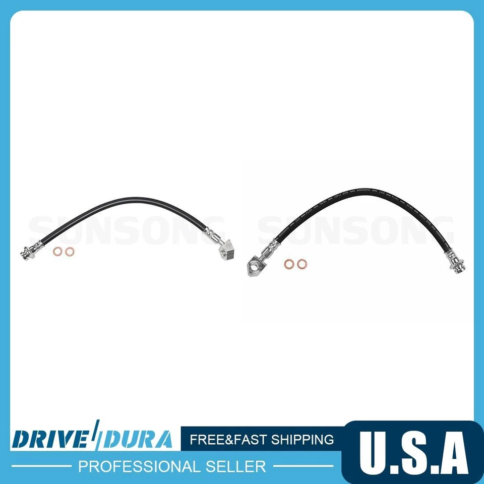 Mangueira hidráulica de freio dianteira esquerda e direita para 1986 1987 1988 1989 Nissan D21 2.4L - Imagem 1 de 4