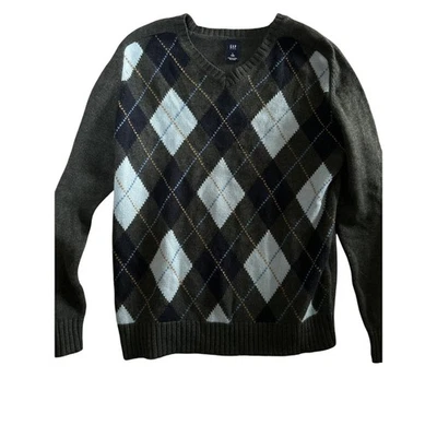 Suéter Gap Kids Argyle Cuello en V Acrílico Mezcla Angora Grande Foto 1 de 4
