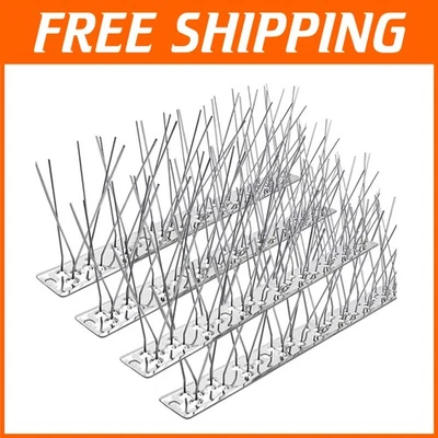 Customizable Bird Deterrent Spikes - Easy Install Stainless Steel - 28 Strips - Image 1 of 4