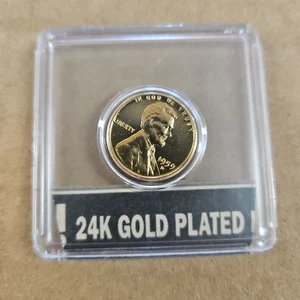 1959 D USA 1 Cent LINCOLN Memorial PENNY GOLD Plated, Ungraded, Uncertified - Picture 1 of 2