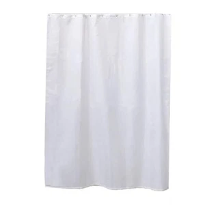 Design S Fabric Polyester Shower Curtain with 12 Matching Rings White - Picture 1 of 5