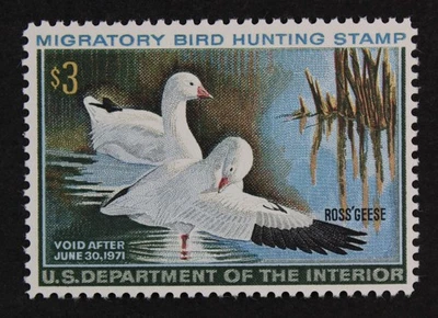 CKStamps: US Federal Duck Stamps Collection Scott#RW37 $3 Mint LH OG - Image 1 of 2