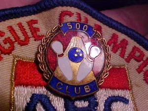 Vintage Bowling 500 Club Pin & 1966 / 1967 ABC Patch - Picture 1 of 3