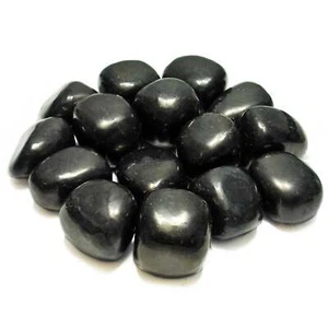 (1) Shungite Tumbled Crystal Specimen with Description Card - Picture 1 of 2