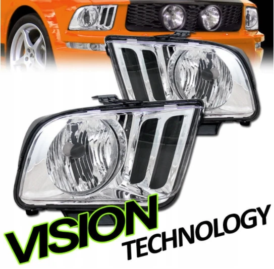 Faro Izquierdo + Derecho para Ford MUSTANG 05-09 Cromo - Imagen 1 de 1