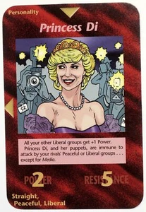 Princess Di - INWO Unlimited Ed. - Illuminati Order Collectable Card 1995 OOP - Picture 1 of 2