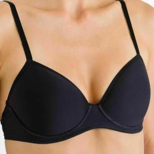 HANRO Smooth Illusion Spacer T Shirt Bra 71293 Black - Retails $89.00 Pick Size  - Picture 1 of 3