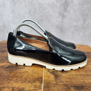 Vionic Kensley Loafers Womens 9 Black Patent Leather All Day Comfort Slip On - Picture 1 of 12