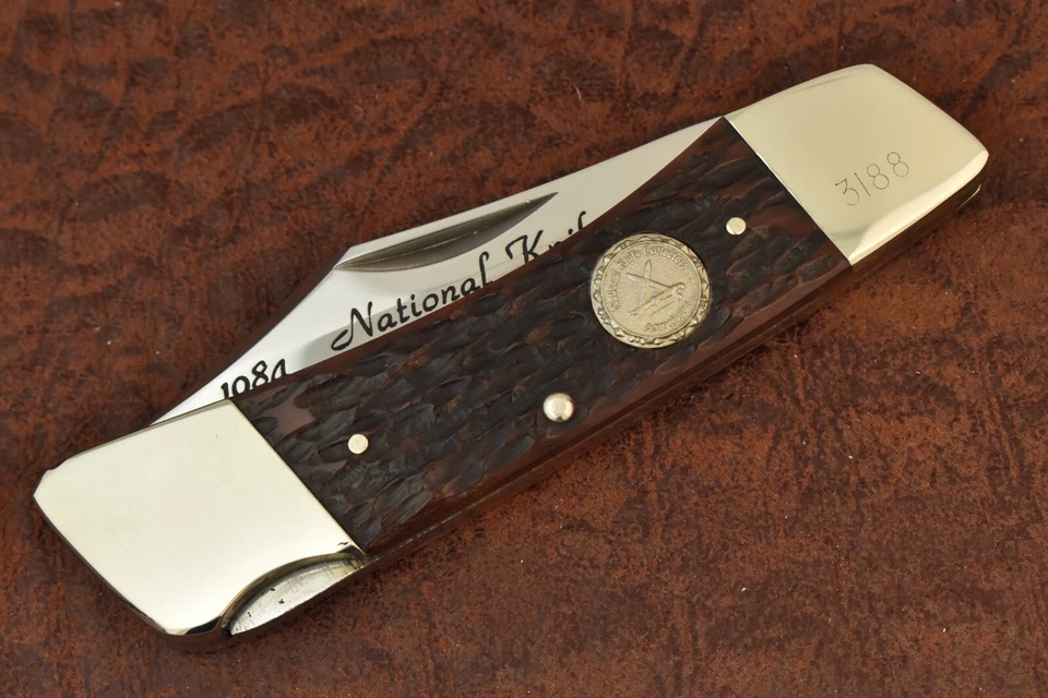 HEN & ROOSTER BERTRAM SOLINGEN GERMANY JIGGED RED BONE NKCA LOCKBACK KNIFE 15747 - Image 1 of 4