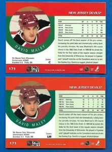 #171 DAVID MALEY ERROR CENTRE + CORRECTED 1990-91 PRO SET DEVILS - Picture 1 of 2