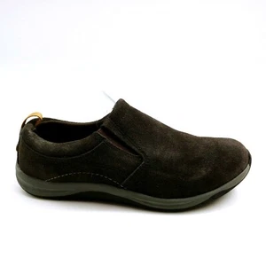 Lands' End Womens Solid Suede Comfort Slip On Shoes 461885 Mink Brown 6.5D - Picture 1 of 10