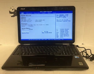 Asus K50IJ 16" Laptop, Intel Core 2 DUO T6500 2.1GHZ, 4GB RAM, NO HDD - Picture 1 of 7