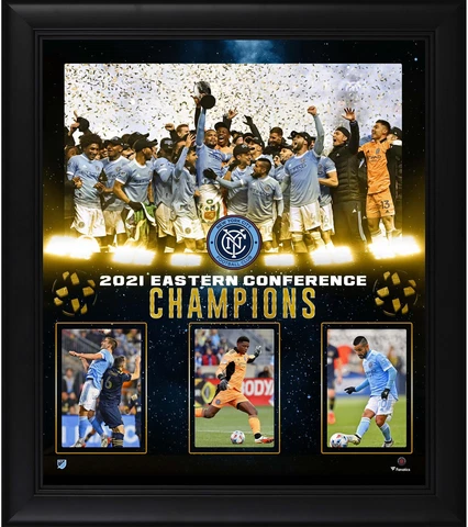 New York City FC FRMD 15" x 17" 2021 MLS Cup Eastern Conference Champs Collage Cover