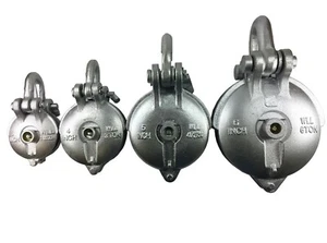 1 EA 2 EA Snatch Block, Yarding pulley Block Wire rope cable 3" 4" 5" 6" - Picture 1 of 17