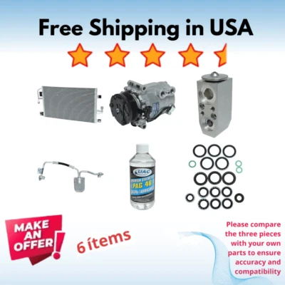 Compressor, Condenser & Valve A/C Fit Saturn Vue 2004-2005 - Image 1 of 4