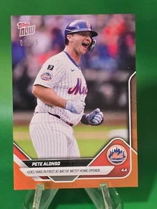Scheda Pete Alonso 2025 MLB TOPPS NOW 39 arancione #/25 - Foto 1 di 2