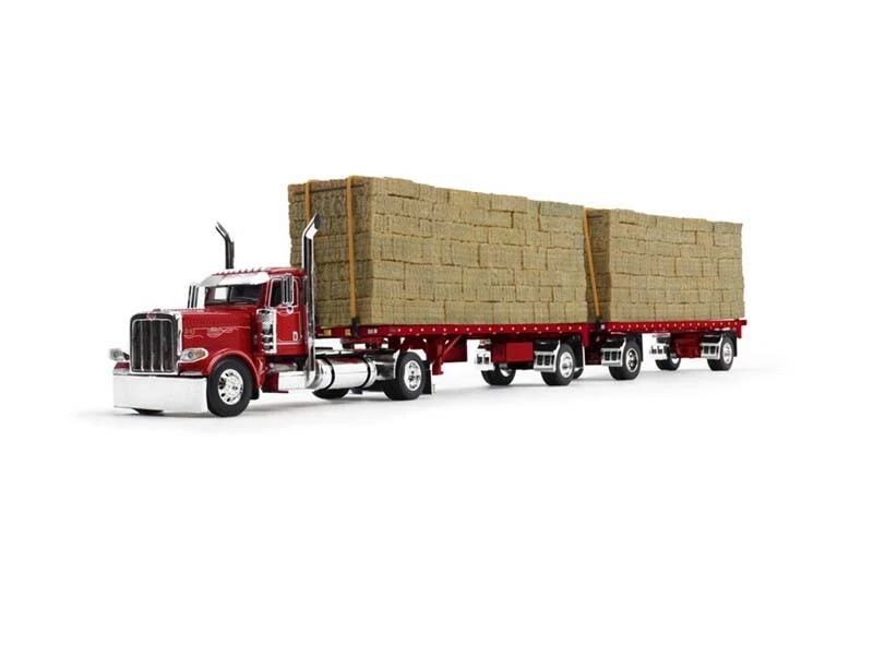 Peterbilt 型号 389 Day Cab & 双平板拖车压铸 1: 64 型号 - 60-1894 — 第 1/1 张图片