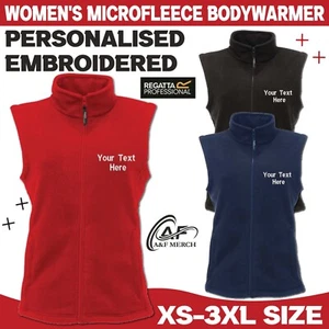 Personalisiert Bestickt Regatta Damen Microfleece Weste RG186 Arbeitskleidung - Imagen 1 de 4