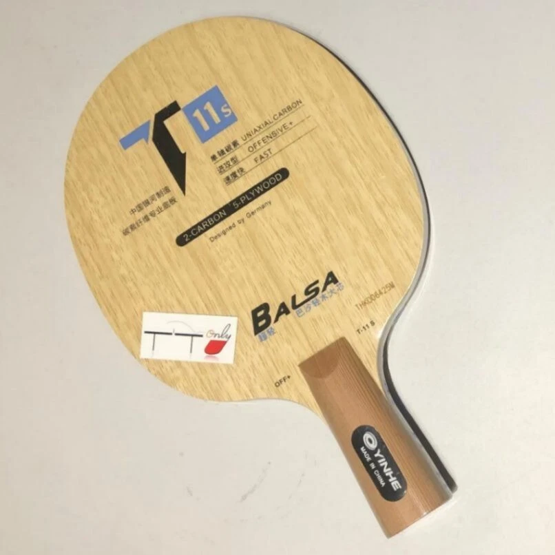 Yinhe Table Tennis Balsa Uniaxial Carbon C-pen Blade T-11s under 75 gram