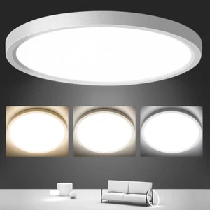 36W LED Deckenleuchte Flach Rund Deckenlampe 4300lm für Schlafzimmer Küche Flur - Bild 1 von 26