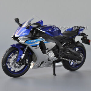1:12 Scale Diecast Motorcycle Model Toys Yamaha YZF R1 Sport Bike Replica