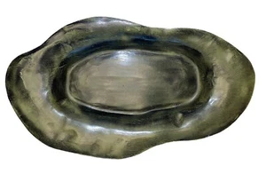 Large Green And Black Vintage 2000 Decorative Platter Rub Tray - Picture 1 of 4