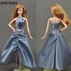 Grey Sequin Doll Clothes For Barbie Doll Evening Gown Wedding Dress Party Dress