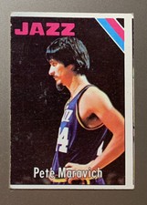1975-76 Topps Basketball #75 Pete Maravich - NBA Utah Jazz - Fair/ Miscut