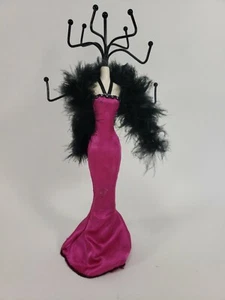 Elegant Hot Pink Santin Petal Flower Halter Ruffles Mermaid Dress Mannequin... - Picture 1 of 8